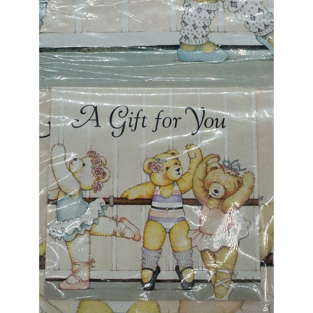 Lot Vintage American Greetings Gift Wrap Teddy Bear - Picture 6 of 7